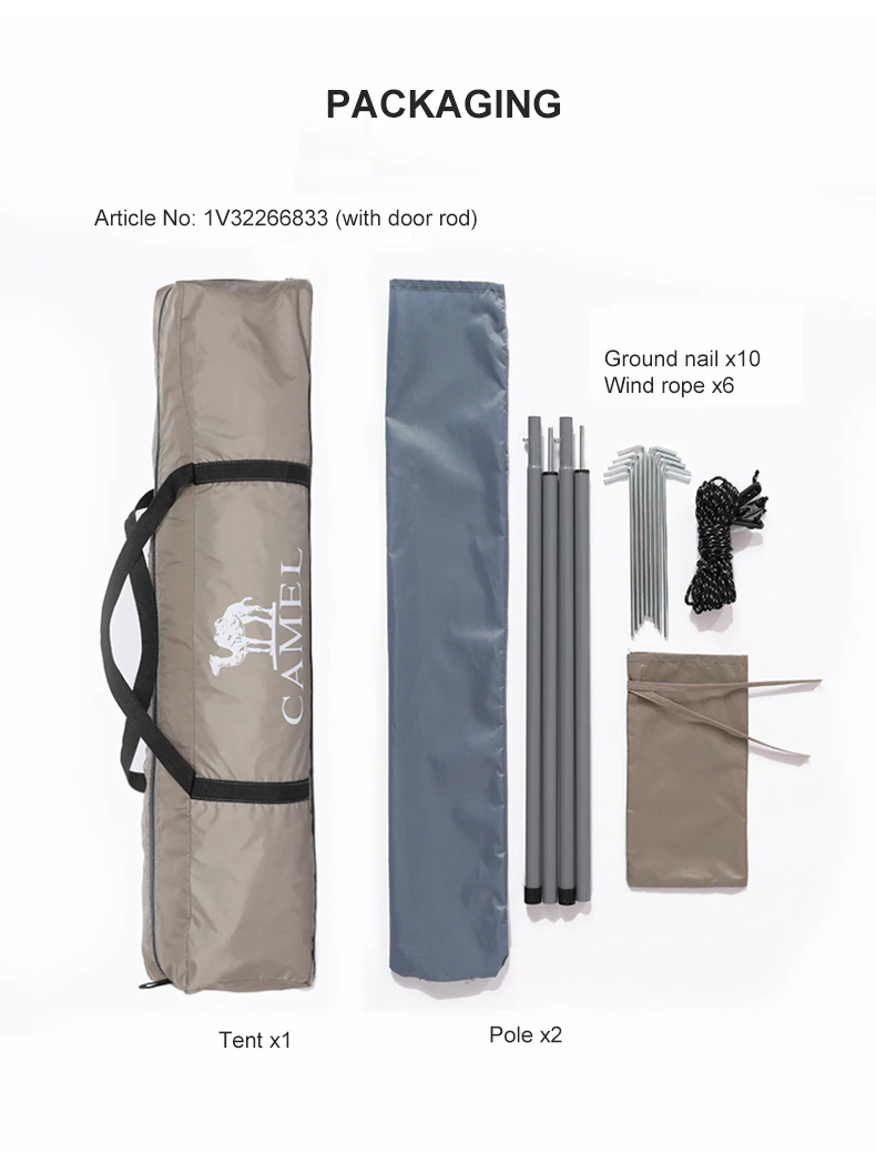 Cheap Goat Tents Golden Camel 2 3 Persons Camping Tents Outdoor Portable Folding Automatic Tent Travel Rainproof Camping Equipment Beach Canopy   